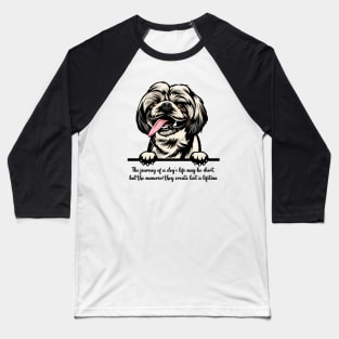 The journey of a dog's life may be short, but the memories they create last a lifetime Baseball T-Shirt